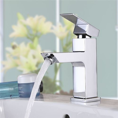 Homelody Robinet Salle de Bain Chromé Mitigeur de Lavabo à Deux Voies Robinetterie Mousseur Démontable Style Moderne