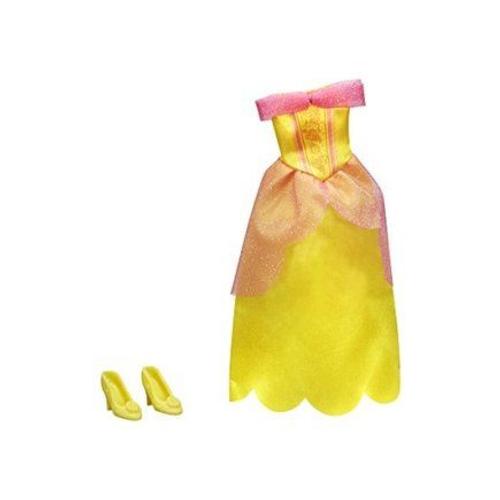 Disney Princesse - Poupee Et Mini-Poupee - Tenue Belle Et La Bete - Robe Jaune De Bal Avec Chaussure - Habit