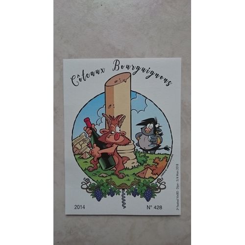 Etiquette Vin Bière / Festival Bd Dijon 2018 Vini Bd / La Bande Adhoc / Larbier Philippe / "Les Petits Mythos" /