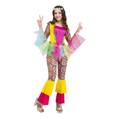 Déguisement De Hippie Multicouleur Pour Femme (Taille S)
