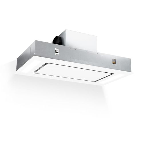 Klarstein Remy Hotte Aspirante Encastrable De Plafond 90cm - évacuation Ou Recyclage 620 M3/H - Moteur 230w - 3 Vitesses DéExtraction - Classe A - Blanc