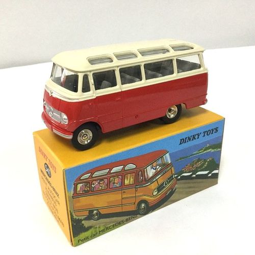 Dinky Toys 541 - Mercedes-Benz Petit Autocar Rouge/Crème 1:43-Atlas