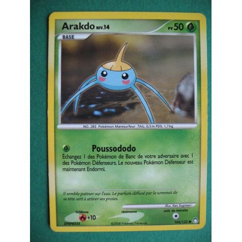 Carte Pokemon - Arakdo - 104/123 - Diamant Et Perle - Trésors Mystérieux - 2008 - M2