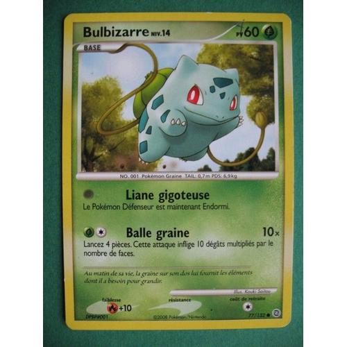Carte Pokemon - Bulbizarre - 77/132 - Diamant Et Perle - Merveilles Secrètes - 2008 - M2