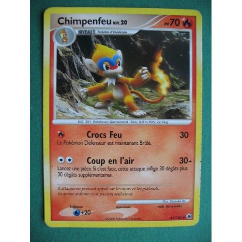 Carte Pokemon - Chimpenfeu - 41/100 - Diamant Et Perle - Aube Majestureuse - 2008 - M2