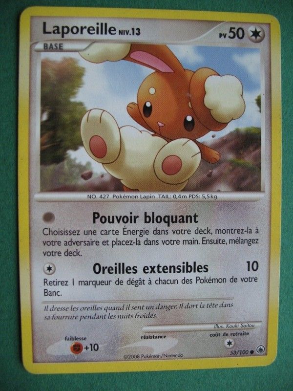 Carte Pokemon Laporeille 53 100 Diamant Et Perle Aube Majestureuse 2008 M2 Rakuten