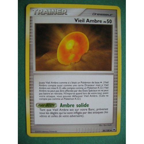 Carte Pokemon - Vieil Ambre - 84/100 - Diamant Et Perle - Aube Majestueuse - 2008 - M2