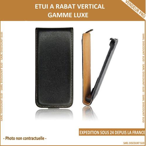 Coque Etui Rabat Gamme Luxe Pour Samsung G7106 Galaxy Grand 2 De Couleur Noir