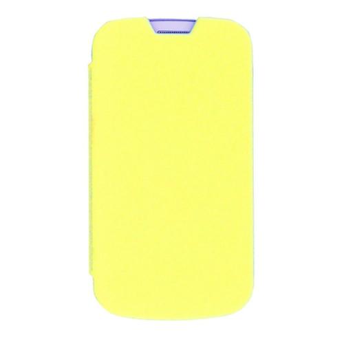 Etui Folio Bigben Jaune Pour Samsung Galaxy Trend S7560