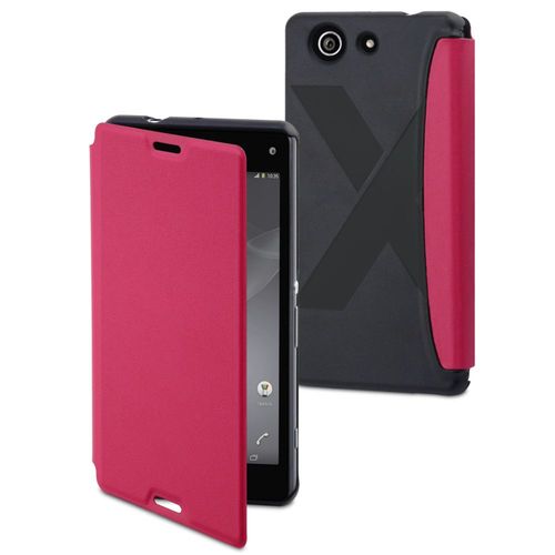 Muvit Mfx Easy Folio - Étui À Rabat Pour Téléphone Portable - Polycarbonate, Polyuréthane - Rose - Pour Sony Xperia Z3