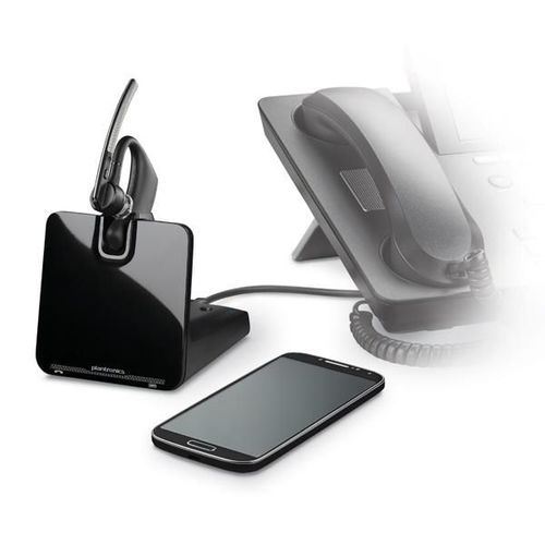 Poly Voyager Legend CS - Micro-casque - intra-auriculaire - montage sur l'oreille - Bluetooth - sans fil - noir - avec Plantronics APA-23 Electronic Hook Switch