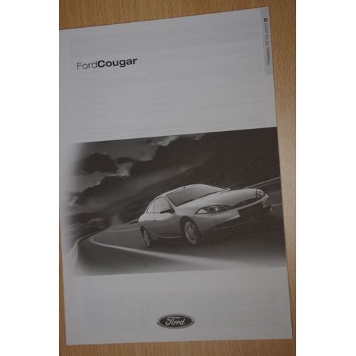 Tarif Allemand - Ford Cougar Coupe - Dépliant Documentation Automobile Pub Auto