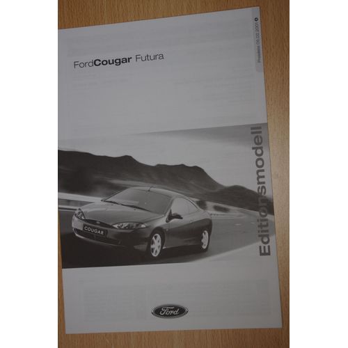 Tarif Allemand - Ford Cougar Futura - Dépliant Documentation Automobile Pub Auto