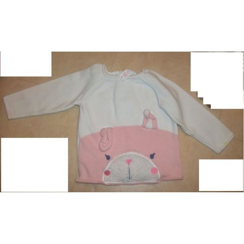 Pull Lapin Rose C&a 18-24 Mois Pur Coton