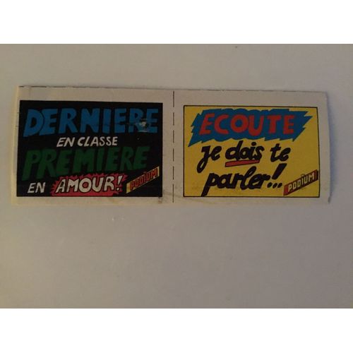Autocollant Podium 1972 Dernière En Classe Première En Amour / Écoute Je Dois Te Parler
