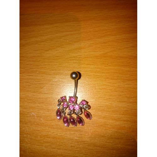 Piercing Nombril Divers Strass Roses Neuf