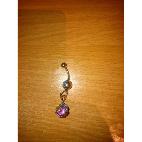 Piercing Nombril Luxe Boule De Strass Neuf