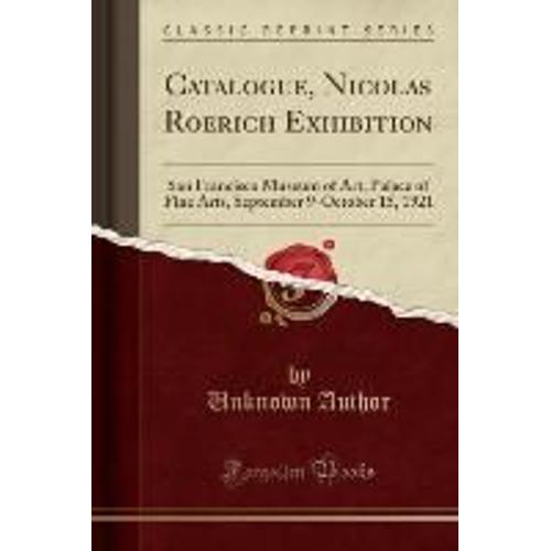 Author, U: Catalogue, Nicolas Roerich Exhibition