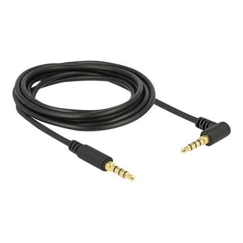 Delock - Câble audio - mini jack 4 pôles mâle pour mini jack 4 pôles mâle incliné - 3 m - noir