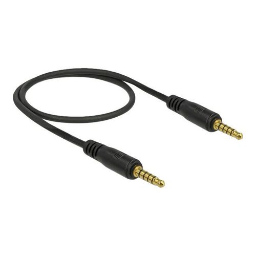 Delock - Câble audio - mini jack à 5 pôles mâle pour mini jack à 5 pôles mâle - 50 cm - noir