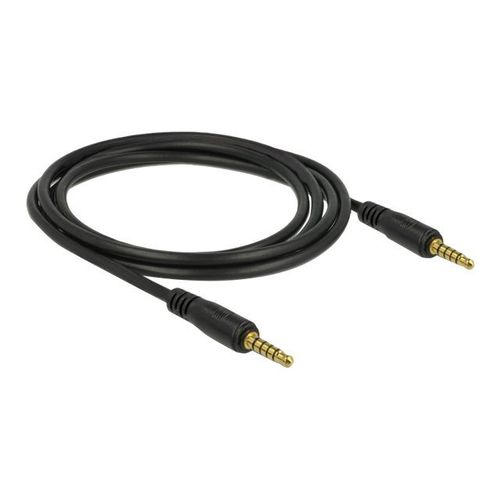 Delock - Câble audio - mini jack à 5 pôles mâle pour mini jack à 5 pôles mâle - 2 m - noir