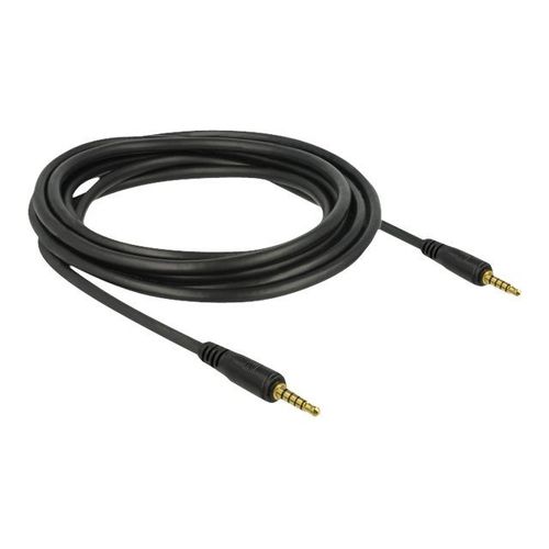 Delock - Câble audio - mini jack à 5 pôles mâle pour mini jack à 5 pôles mâle - 3 m - noir