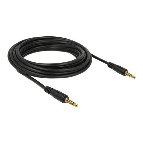 Delock - Câble audio - mini jack à 5 pôles mâle pour mini jack à 5 pôles mâle - 5 m - noir