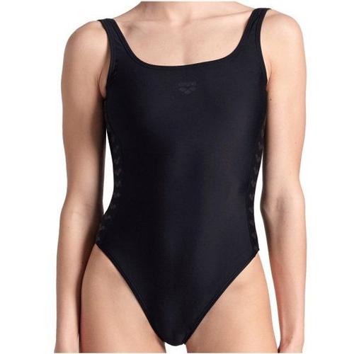 Women's Team Stripe Swimsuit U Back Maillot De Bain Taille Xs, Noir