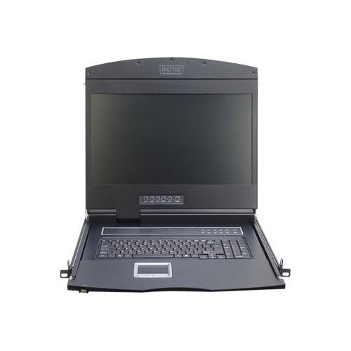 Digitus Professional DS-72211 - Console KVM - 19" - rack-montable - 1366 x 768 @ 60 Hz - 1000:1 - noir, RAL 9005 - 1U