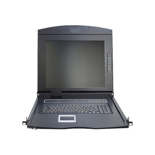 Digitus Professional DS-72210 - Console KVM - 17" - rack-montable - 1280 x 1024 @ 60 Hz - 1000:1 - noir, RAL 9005 - 1U