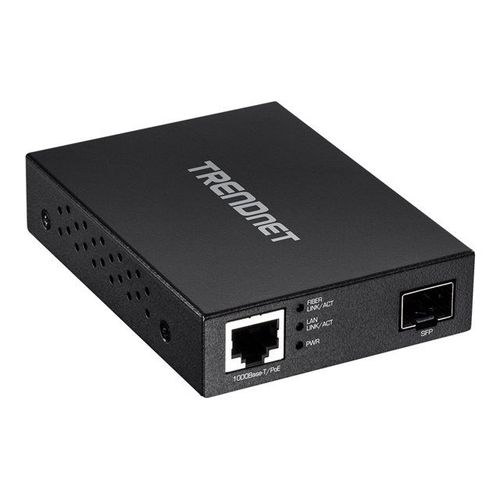 TRENDnet TFC-PGSFP - Convertisseur de support - 1GbE - 1000Base-LX, 1000Base-SX, 1000Base-T - RJ-45 / SFP (mini-GBIC) - Conformité TAA