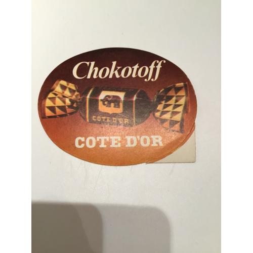 Autocollant Chokotoff Cote D Or. ( 10 X 7 Cm )