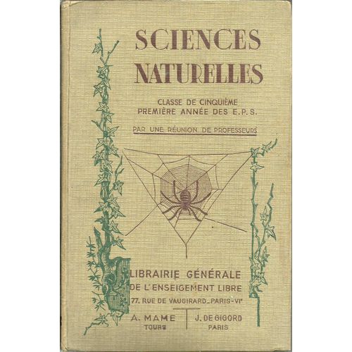 Sciences Naturelles Classe De Cinquieme 1 Ere Annee Des Eps