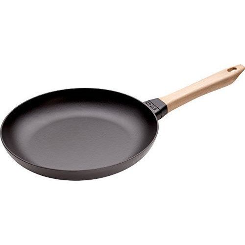 Staub 40511-953-0 Poêle En Fonte Avec Manche Bois Noir Mat 28 Cm