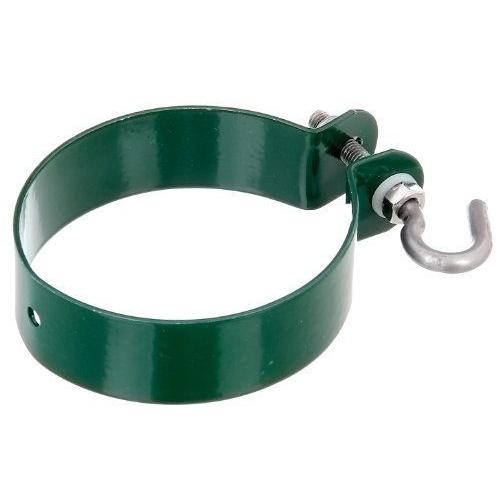 Gah-Alberts 655587 Collier Pour Fixation D'étançons Sur Poteau Revêtement En Plastique Ral6008 Vert 76mm