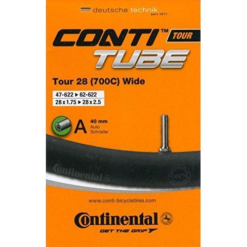 Continental Tour 0182121 28 Vélo Inner Tube Large Noir