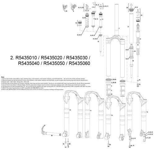 Rock Shox R5435060 Pièce De Montage De Fourche 80-120 Mm