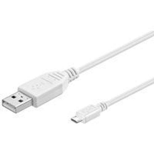 MicroConnect - Câble USB - Micro-USB de type B (M) pour USB (M) - USB 2.0 - 60 cm - blanc