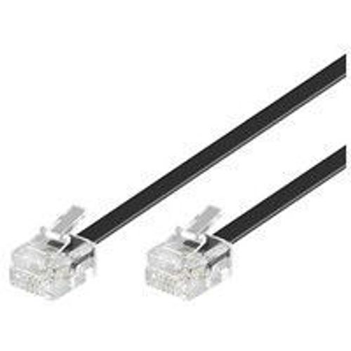 MicroConnect Modular - Câble de téléphone - RJ-11 (M) pour RJ-11 (M) - 2 m - noir