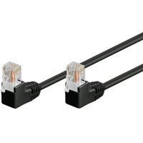 MicroConnect - Câble réseau - RJ-45 (M) pour RJ-45 (M) - 25 cm - UTP - CAT 5e - connecteur à 90° - noir