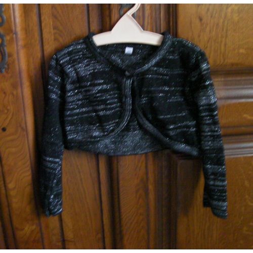 Gilet Noir Pailleté - Taille 24 Mois