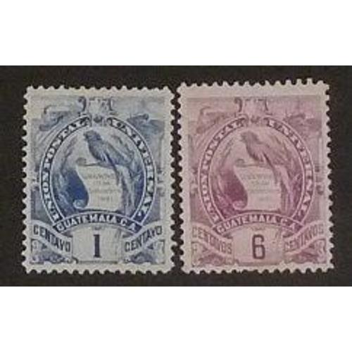 Guatemala Neuf Sans Gomme Y Et T N° 44 48 Lot De 2 Timbres De 1886-95