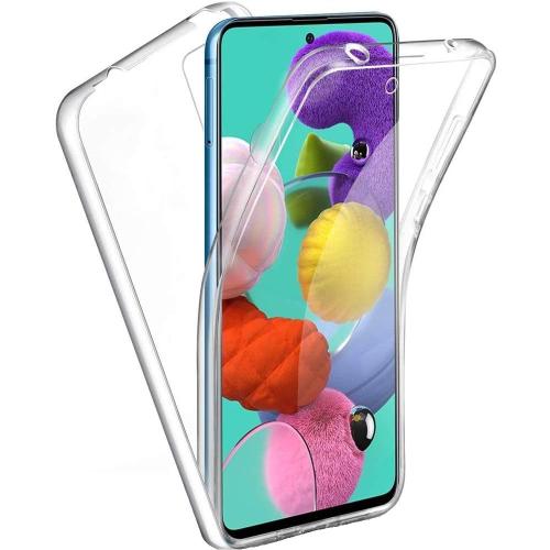 Coque Pour Samsung Galaxy A51 - Housse Etui Gel Tpu Silicone Intégrale Transparent Protection Souple Ultra Mince Tactile Deux Parties Avant Arrière Emboitable