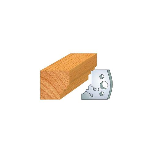 Jeu de 2 fers profilés acier Ht. 40 mm N°019 1/4 de rond à talon - 800.019 - Leman