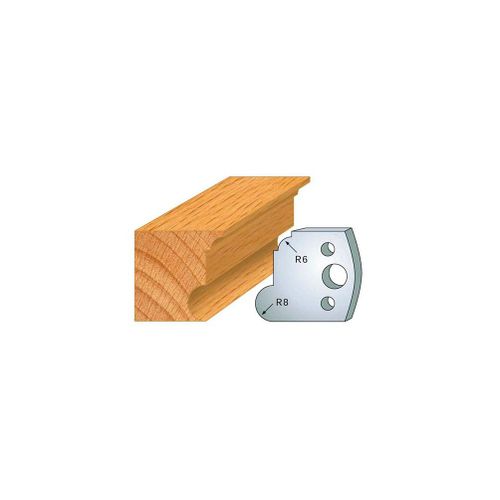 Jeu de 2 fers profil?s acier Ht. 40 mm N?054 Gorge et cong? - 800.054 - Leman
