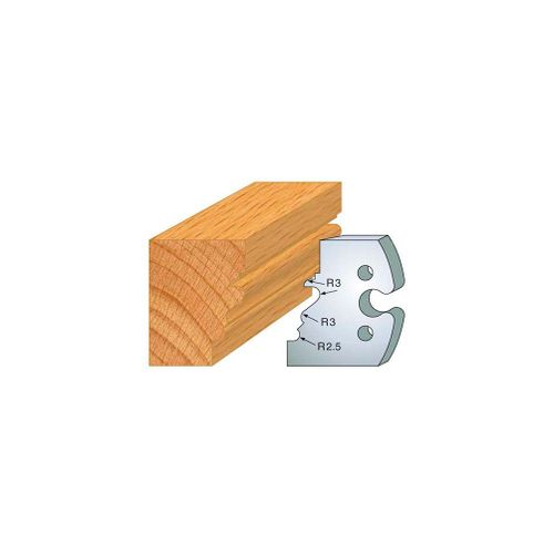 Jeu de 2 fers profilés acier Ht. 50 mm N°213 Baguette style Louis XV - 855.213 - Leman