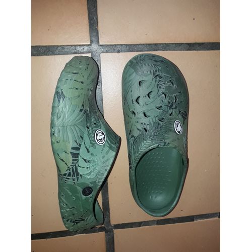 Sabots Plastique Vert Savane Style Camouflage 34/35 Pratic Eau Riviere Mer Plage Piscine Jardin Chaussures Enfants Mixte Souliers Sandale Leger Confort Pied Large Souple Marche Chaussons Imprim Detent