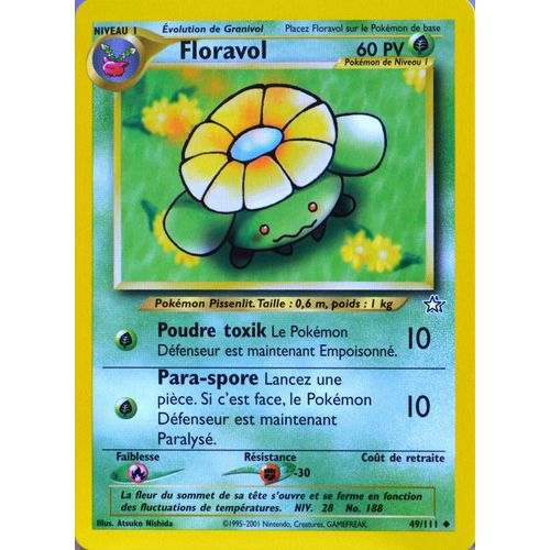 Carte Pokémon 49/111 Floravol 60 Pv Neo Genesis (2001) Neuf Fr