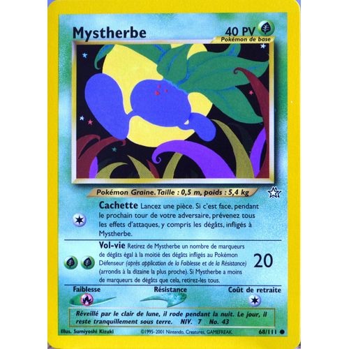 Carte Pokémon 68/111 Mystherbe 40 Pv Neo Genesis (2001) Neuf Fr