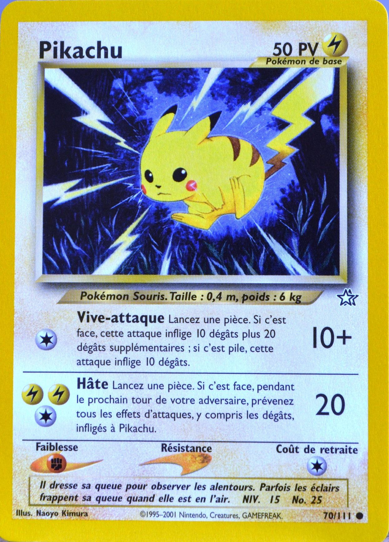 Carte Pokemon 70 111 Pikachu 50 Pv Neo Genesis 01 Rakuten